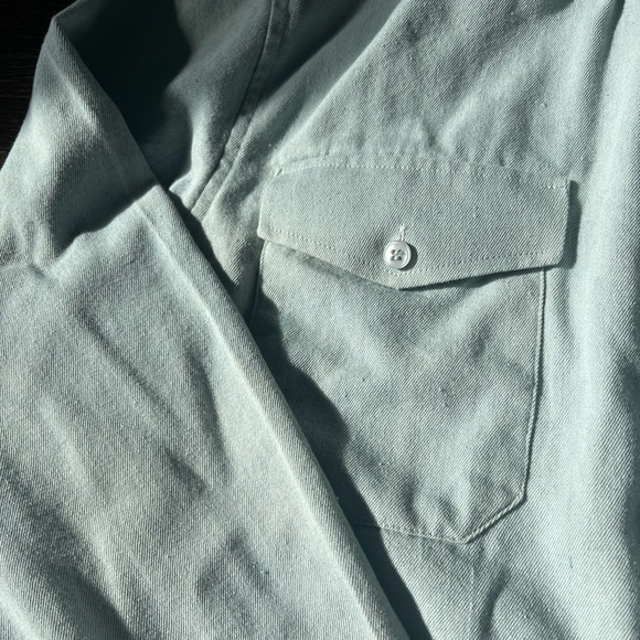 NWOT EPTM MENS LIGHT BLUE BUTTON DOWN CASUAL LONG SLEEVE SHIRT SIZE MEDIUM - Picture 9 of 9